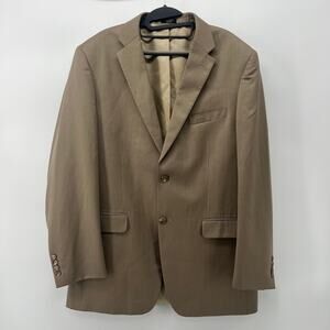 Men's Donald J Trump Light Brown Wool Blazer Suit Large Preppy Business Formal